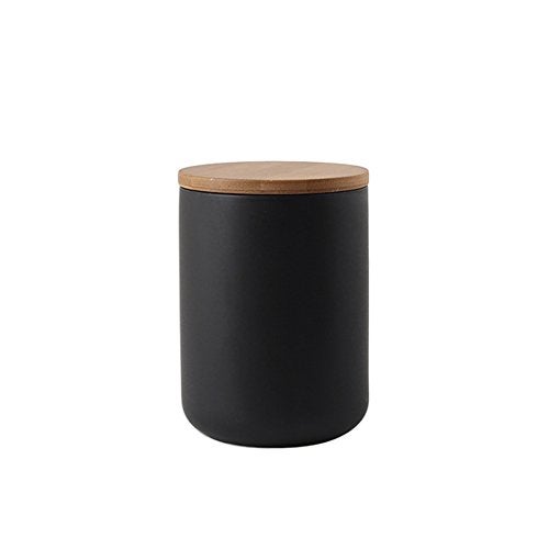 OnePine 800ml27 oz Air Tight Jars Ceramic Storage Containers with Airtight Seal Bamboo Lids Kitchen Canisters for Tea Sugar Coffee Spice Seasoning and More - Image 1