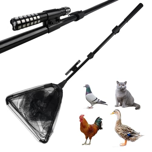 Smarkey Chicken Catch Net Animal Catcher Tools Animal Catching Capture Net Farm Trapping Pole for Bird Cat Chicken Bat Duck Goose Raccoon Trap Withstand 15lb - Image 1