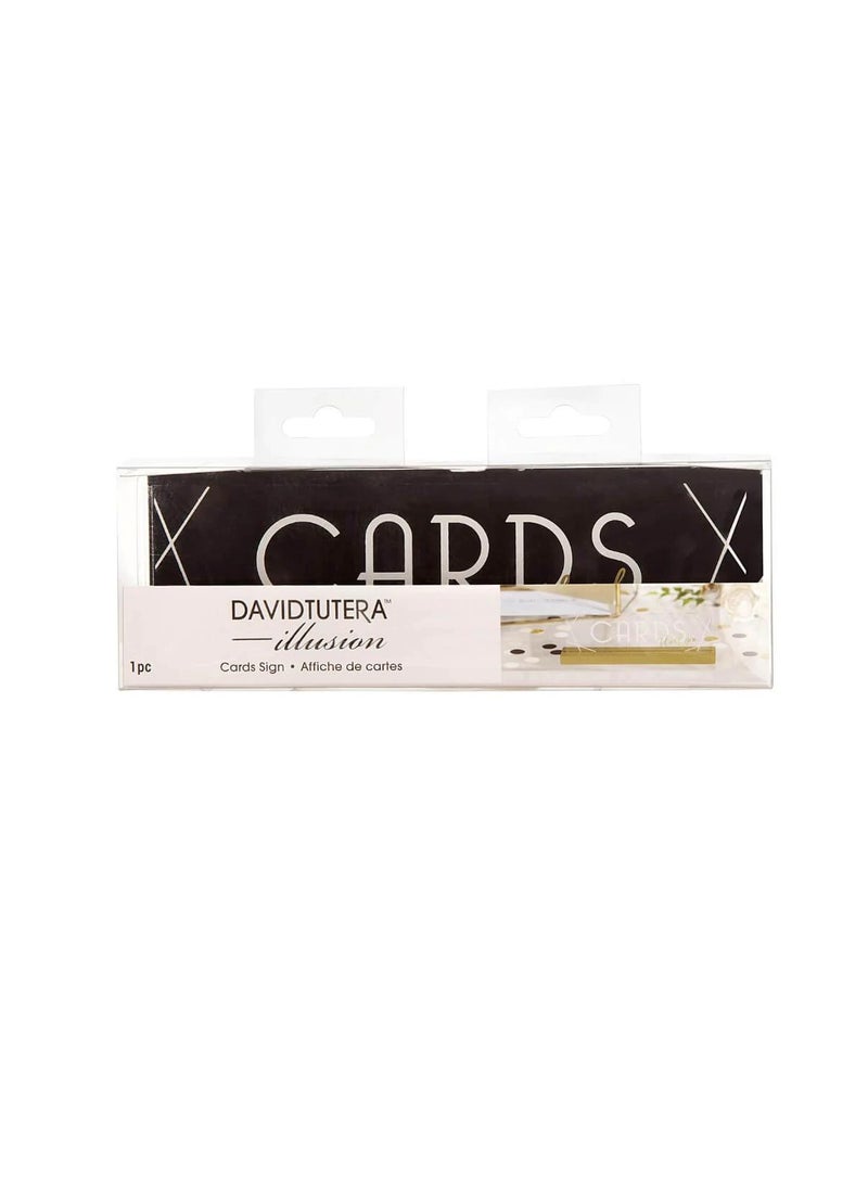 David Tutera - Wedding Cards Sign Acrylic 8in x 2.51in - Image 1