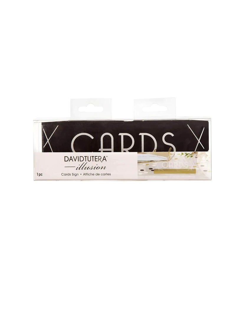 David Tutera - Wedding Cards Sign Acrylic 8in x 2.51in - Image 1