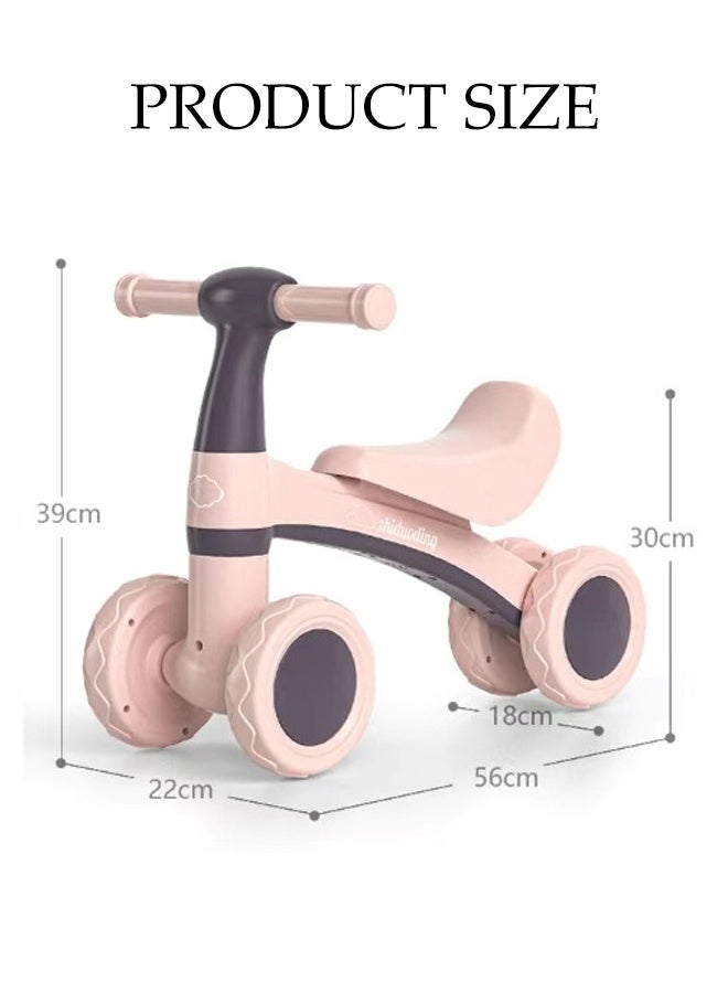 DUNISO Kids Balance Bike 4 Wheels Toddlers Bike Ride Toy Widened Anti-skid Tires Mini Lightweight Walker Bike with Led Light Suitable for Family and Outdoor Use, Increase Parent-child Interaction - Image 4