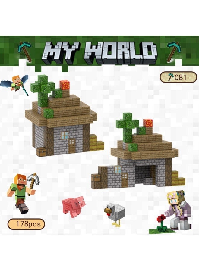 Building a New House With Magnetic Building Blocks From My World, Featuring Magnetic Animal-themed Tiles For Children's Educational Play. - Image 3