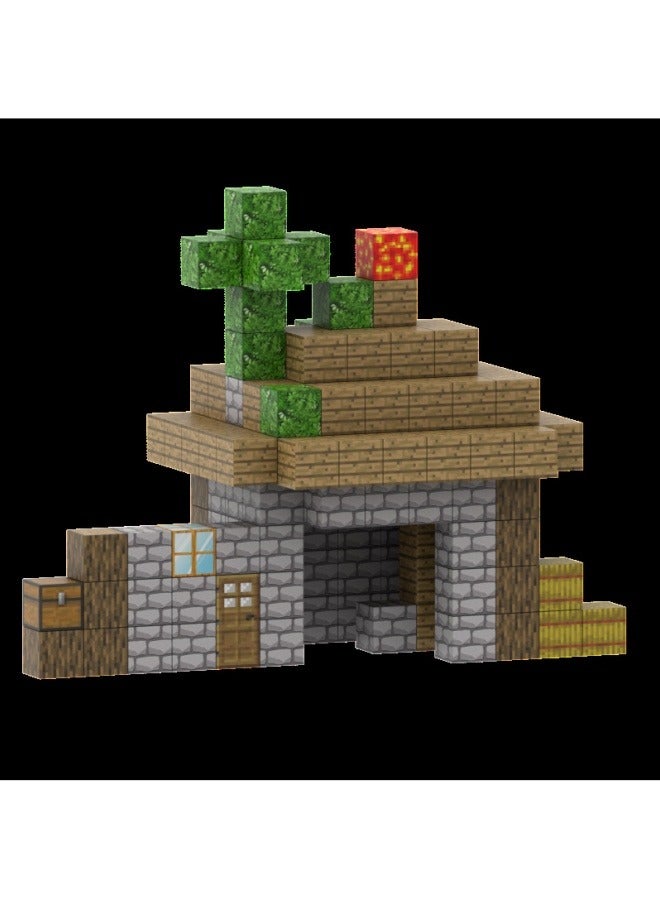 Building a New House With Magnetic Building Blocks From My World, Featuring Magnetic Animal-themed Tiles For Children's Educational Play. - Image 2