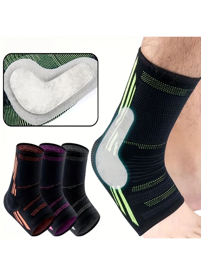 XL Orange Elastic Ankle Brace Support For Running Basketball Sports Men Women - Image 2