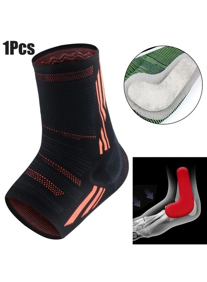 XL Orange Elastic Ankle Brace Support For Running Basketball Sports Men Women - Image 1