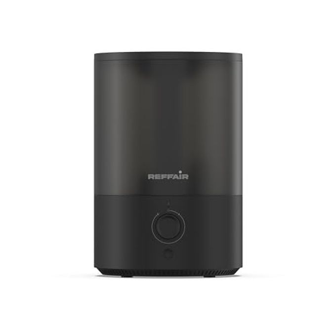 REFFAIR Caligo 200 3.5L Smart Cool Mist Ultrasonic Humidifier for Bedroom, Top-Fill, Auto Humidity Adjustment, Essential Oil Diffuser, Ideal for Baby Nursery and Indoor Plants (Black) - Image 1