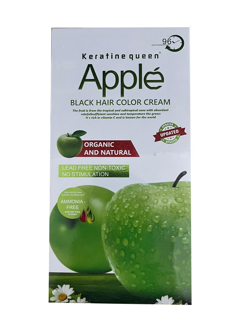 Keratine queen Apple Natural Hair Color Cream 96 Ammonia Free - Image 1