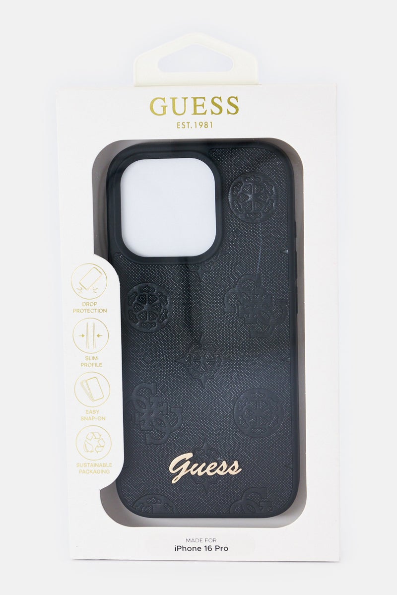 GUESS iPhone 16 Pro Metal Logo Protective Case, Black - Image 2