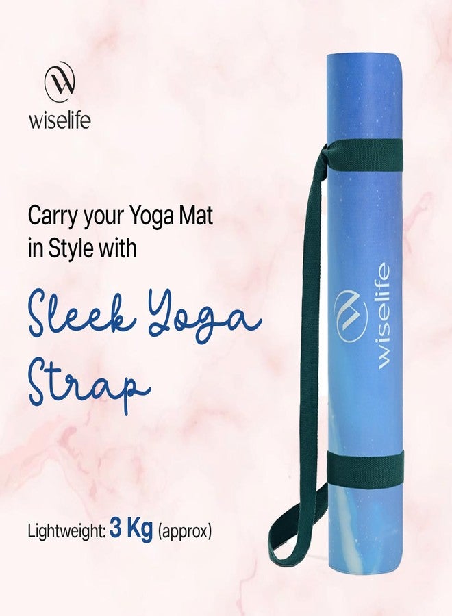 WiseLife PU Natural Rubber Yoga Mat | XL & Extra Wide | Anti-Skid & Slip-Resistant | with Carry Strap - Perfect for Yoga & Workouts (Northen-6MM) - Image 4