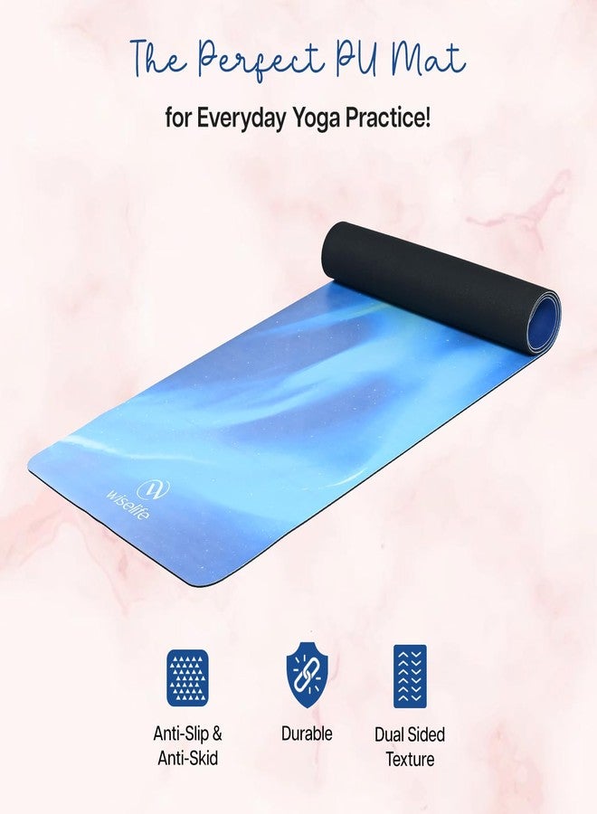 WiseLife PU Natural Rubber Yoga Mat | XL & Extra Wide | Anti-Skid & Slip-Resistant | with Carry Strap - Perfect for Yoga & Workouts (Northen-6MM) - Image 3