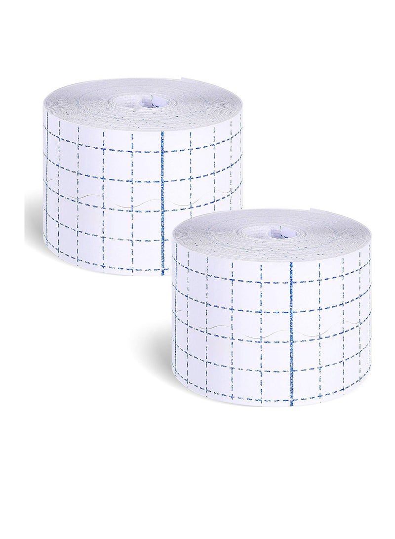 KASTWAVE Non-Woven Cover Roll Stretch Tape Non-Woven Adhesive Bandages Breathable Bandage Tape Cohesive Wrap Bandages Protective Stretch Bandage Roll Film (2 Rolls 2 Inch x 10.94 Yard)  - Image 1