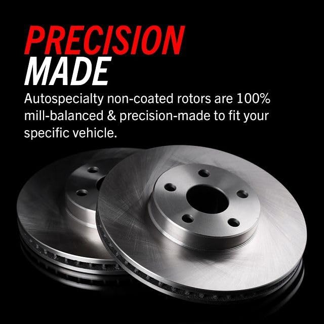 POWERSTOP KOE690 Front Autospecialty Replacement Brake Pad and Rotor Kit For 1996-2005 Honda Civic | 2010-2014 Honda Insight [Application Specific] - Image 5