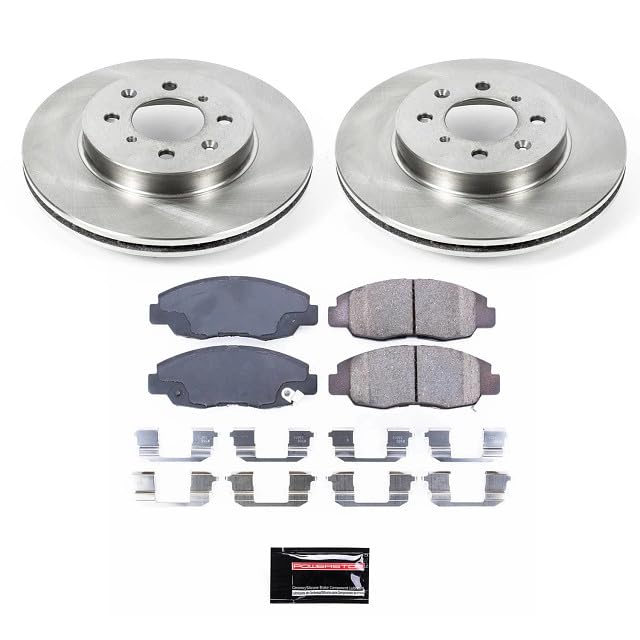 POWERSTOP KOE690 Front Autospecialty Replacement Brake Pad and Rotor Kit For 1996-2005 Honda Civic | 2010-2014 Honda Insight [Application Specific] - Image 2