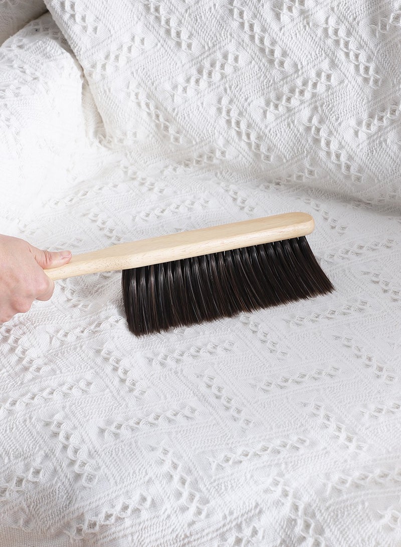 Solid wood long-handled dust removal brush, furniture dust-sweeping cleaning brush, long bristles for efficient cleaning without damaging furniture - Image 1