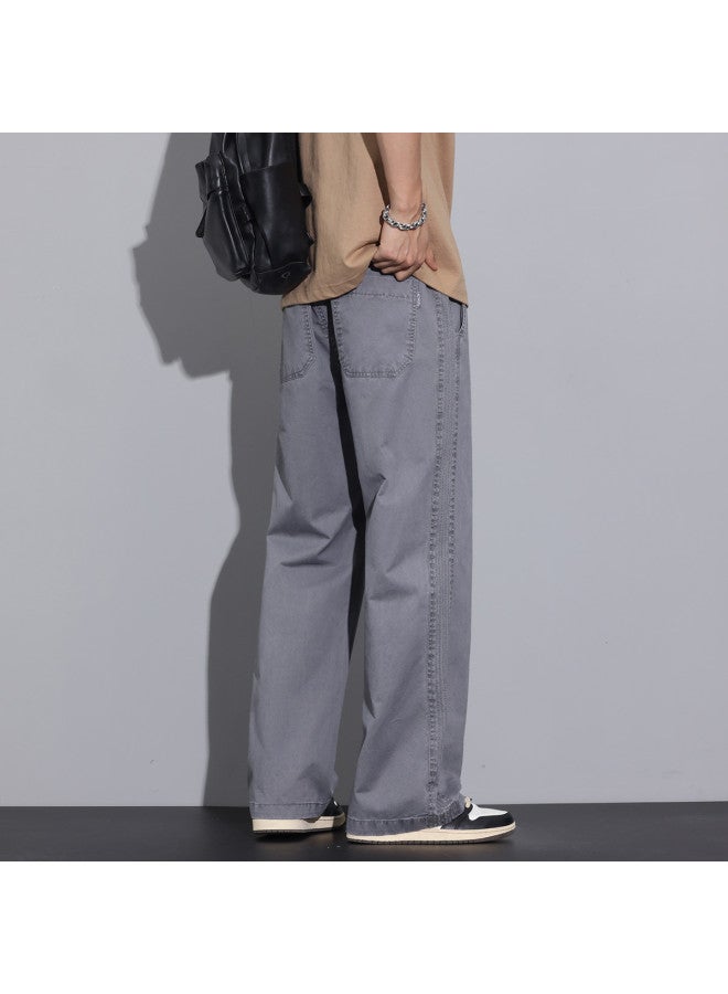 Tucano men's Straight-leg Pants - Summer Thin Fabric With Drape, Solid Color, Versatile Casual Trousers For Everyday Wear - Image 5