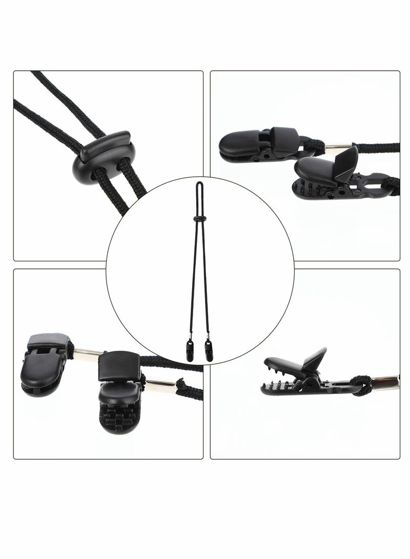 KASTWAVE Hat Strap, Windproof Cord Buckle, Sun Hat Cord Buckle, Windproof Cord Buckle, Adjustable Hat Strap Clips, Black Windproof Strap Clips Cap, Anti-lost Strap, 4 Pieces - Image 5