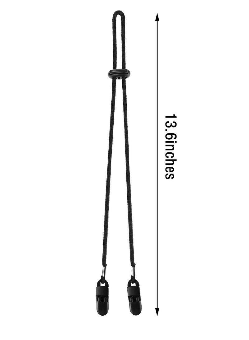 KASTWAVE Hat Strap, Windproof Cord Buckle, Sun Hat Cord Buckle, Windproof Cord Buckle, Adjustable Hat Strap Clips, Black Windproof Strap Clips Cap, Anti-lost Strap, 4 Pieces - Image 3