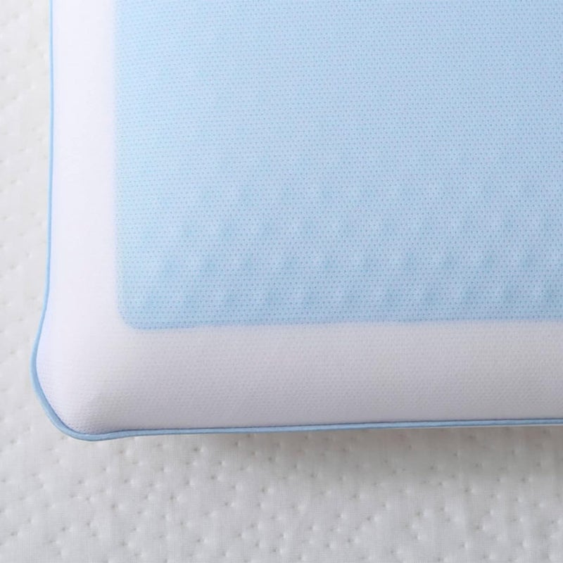Cool Gel Cooling Pillow for Sleeping, Standard Size Cooling Memory Foam Pillow for Hot Sleepers, Reversible Ergonomic Design, Pressure Relief, Spine Alignment, Side, Back Contouring Support - Image 2