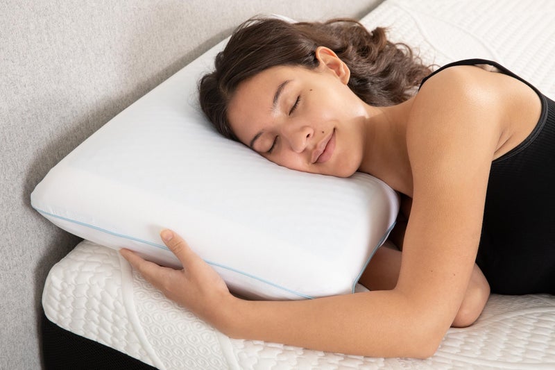 Cool Gel Cooling Pillow for Sleeping, Standard Size Cooling Memory Foam Pillow for Hot Sleepers, Reversible Ergonomic Design, Pressure Relief, Spine Alignment, Side, Back Contouring Support - Image 3