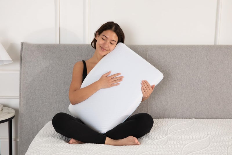 Cool Gel Cooling Pillow for Sleeping, Standard Size Cooling Memory Foam Pillow for Hot Sleepers, Reversible Ergonomic Design, Pressure Relief, Spine Alignment, Side, Back Contouring Support - Image 4