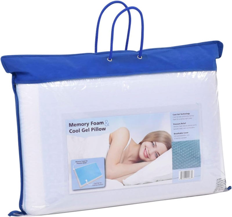 Cool Gel Cooling Pillow for Sleeping, Standard Size Cooling Memory Foam Pillow for Hot Sleepers, Reversible Ergonomic Design, Pressure Relief, Spine Alignment, Side, Back Contouring Support - Image 5