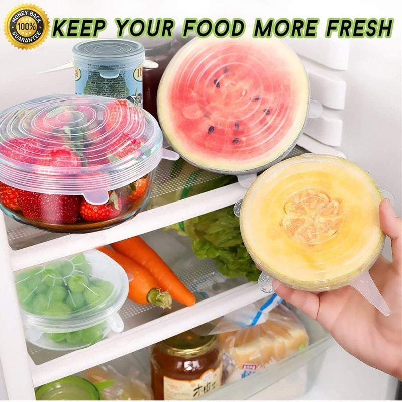 AARSH® Silicone Stretch Lids Reusable Durable and Flexible Expandable Silicon Various Sizes Shape of Containers Keeping Food Fresh (6) - Image 5