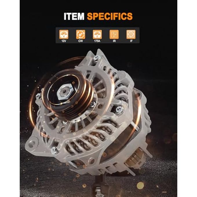 ASAPE 11688N High Output Replacement New Alternator Fit for 2011 for Lincoln MKT 3.5L 2014 for Ford Edge 3.7L 2013-2019 for Ford Explorer 3.5L 2011-2019 for Ford Flex 3.5L - Image 2