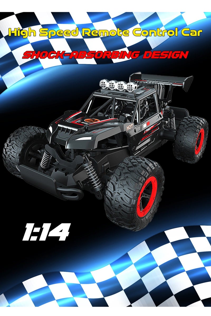 JJRC RC Cars Remote Control Car 1:14 Off Road Monster Truck 2WD Off-Road Climbing Vehicle LED Headlight Rock Crawler,2.4Ghz All Terrain Hobby Truck,Boy Adult Gifts  - Image 1