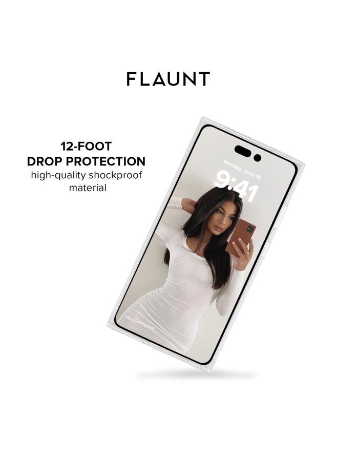 FLAUNT Official Square Protective Case - Compatible with iPhone 16 Pro - Compatible with MagSafe & Wireless Charging - Drop-Tested & Shockproof - (Tortoise Shell) - Image 4