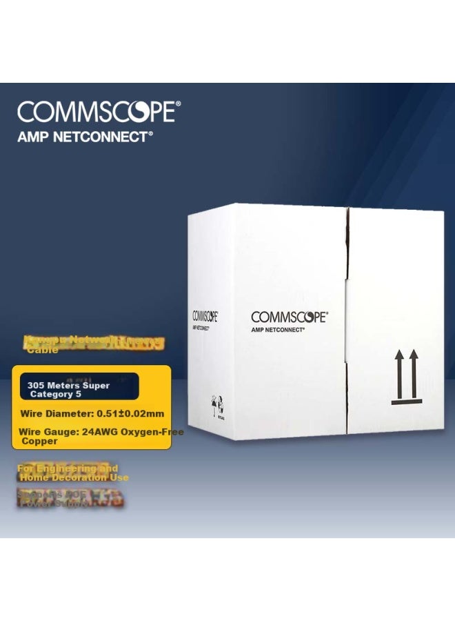 Commscope Amp Netconnect Cat5e Utp Cable 305m Box 24awg White Box 6-219507-4 - Image 1