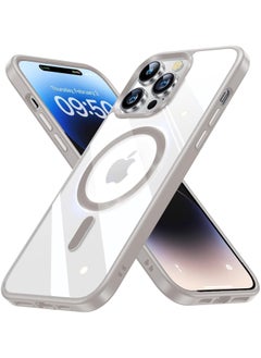 Generic Built in Magnets Compatible with MagSafe Clear Hard PC Back Cover Soft TPU Frame Shockproof Protective Slim Bumper Case for iPhone11 Titanium  - Image 2