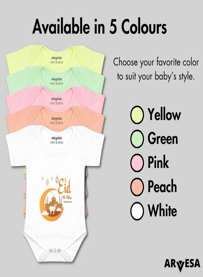 ARVESA Eid Al Adha Mubarak R-910 Bakra Eid Bodysuit, Sleepsuits, Rompers For New Born Baby Clothes 0-3 Months Unisex Stylish Dress For Baby Boy & Girl, Newborn Infant Outfit - Image 4