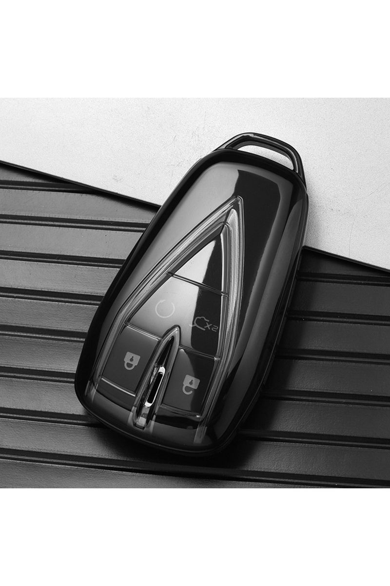 Transparent Black Transparent Tpu Car Key Case Cover Shell For Changan Unit Unik Cs35plus Cs55 Plus
