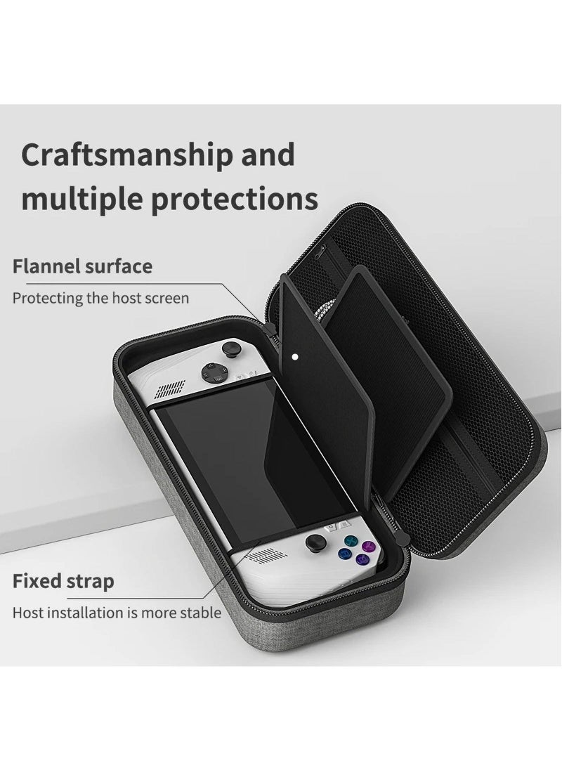 For ASUS ROG Ally Carrying Case, Portable Large Capacity EVA Hard Shell Gaming Console Storage Case, for Rog Ally Gaming Accessories (Gray) - Image 3