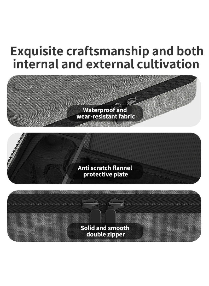 For ASUS ROG Ally Carrying Case, Portable Large Capacity EVA Hard Shell Gaming Console Storage Case, for Rog Ally Gaming Accessories (Gray) - Image 5