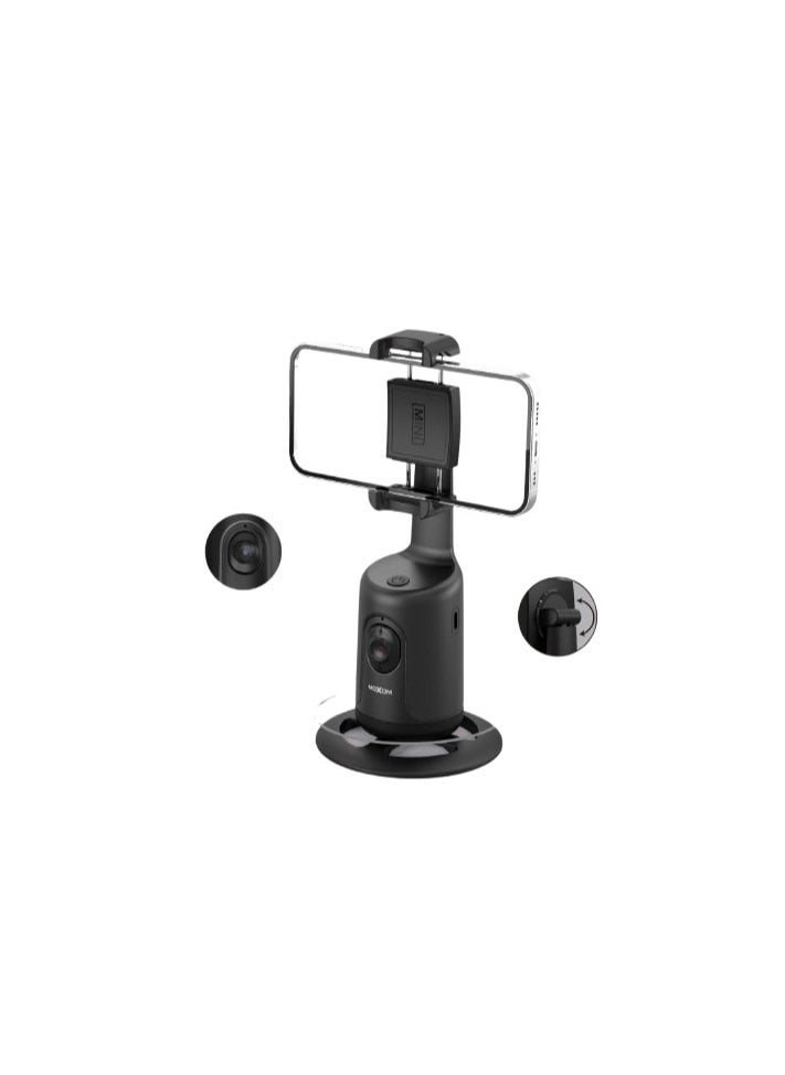 MOXOM MX-VS106 Auto Face Tracking | 360° Rotation | No app | Flexible Shooting holder for videography | Rechargeable battery  - Image 3