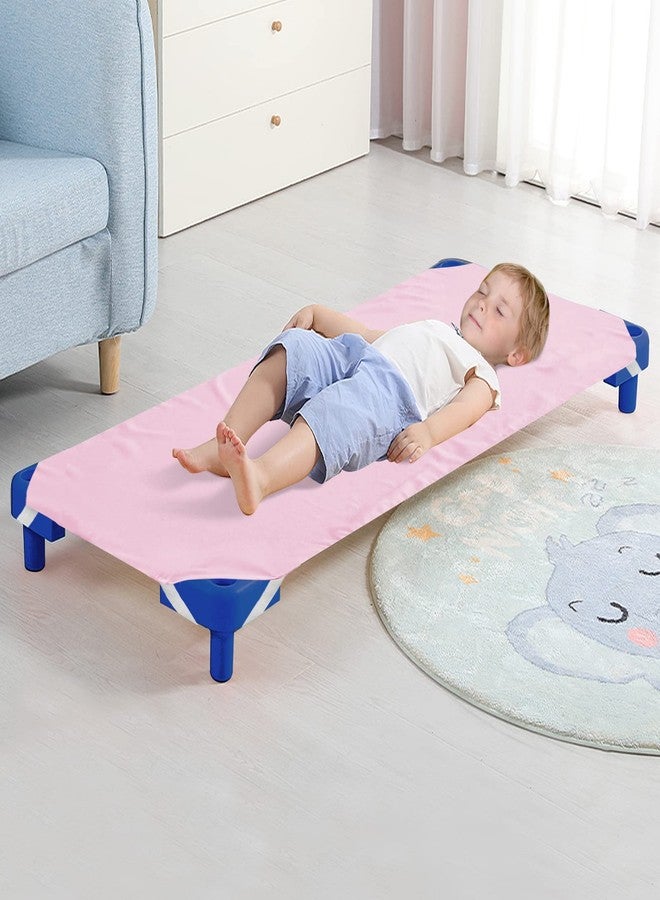 Biloban Cot Sheets for Daycare Standard Size, Children’s Naptime Cot Sheet,Daycare Essentials for Toddler and Preschool,Breathable Microfiber Nap Sheet for Boys and Girls, 2 Pcs, 23" x 51", Pink - Image 1