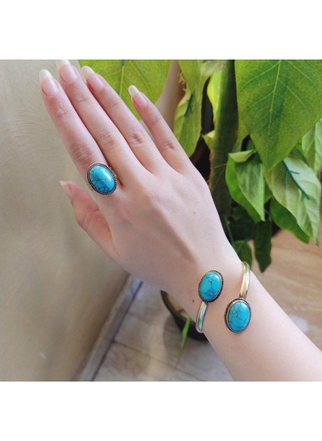 Generic - Set Women Bracelet And Ring Handmade - 2 Pieces - Image 1