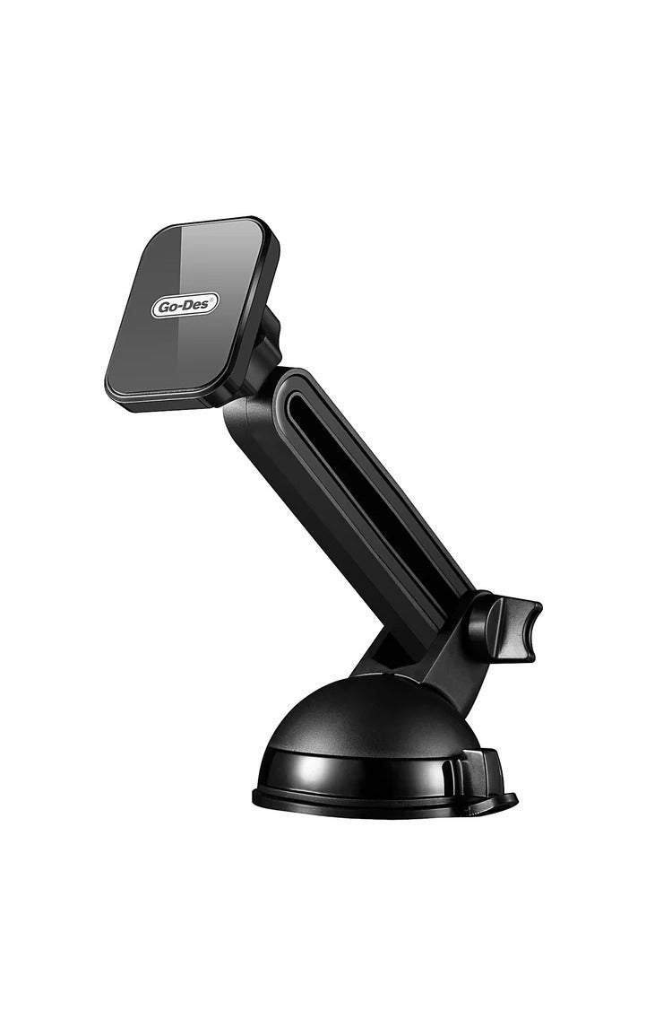 GO-DES 2-in-1 Magnetic Phone Holder with Telescopic Arm Dashboard Windshield and Air Vent Mount 360 Degree Rotation - Image 5