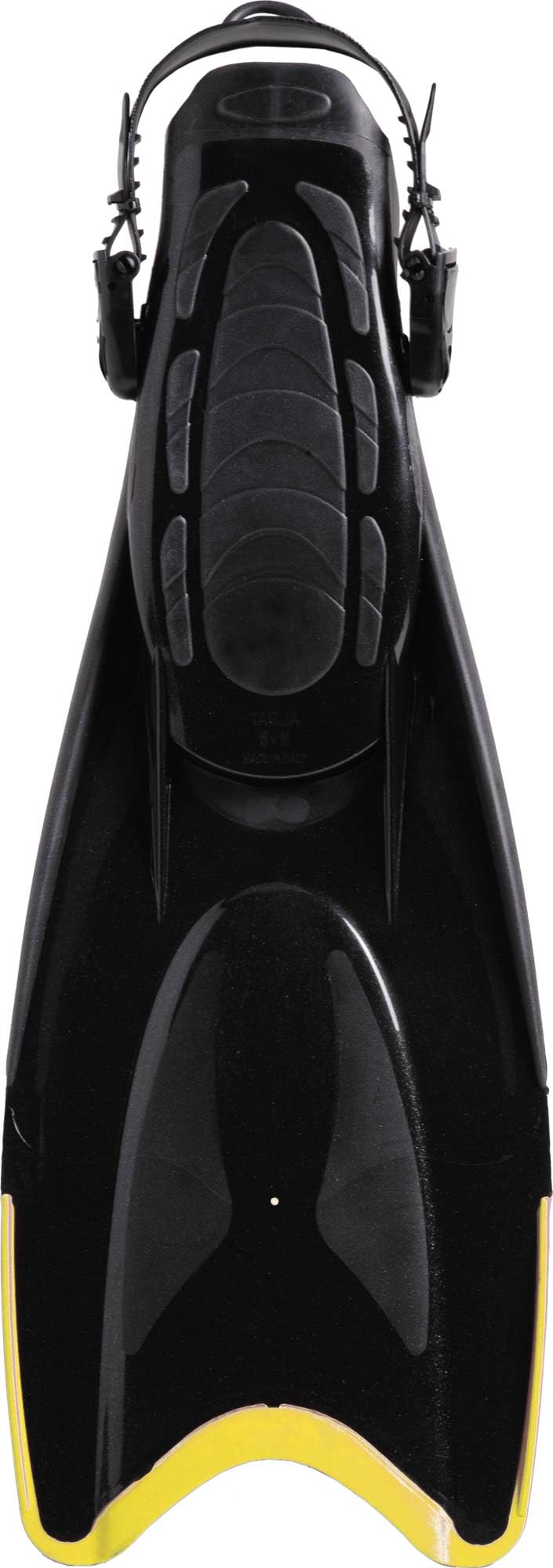 Cressi Palau Adjustable Open Heel Fins, Black/Yellow, XS/S - Image 3