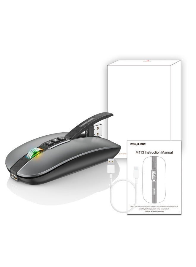 New wireless 10M Bluetooth dual-mode 2.4G/BT5.1 mute mouse Mouse 2400DPI 6D gaming office - Image 1