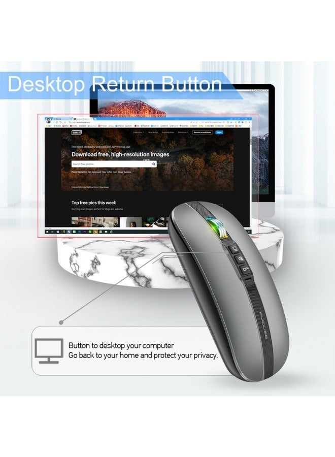 New wireless 10M Bluetooth dual-mode 2.4G/BT5.1 mute mouse Mouse 2400DPI 6D gaming office - Image 2