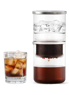 LIXES "2-in-1 Cold Brew Dripper & Glass Maker - 300ml Detachable Coffee Brewer with Stainless Steel Filter for Home & Office"  - Image 1
