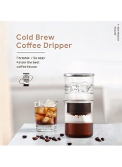 LIXES "2-in-1 Cold Brew Dripper & Glass Maker - 300ml Detachable Coffee Brewer with Stainless Steel Filter for Home & Office"  - Image 5
