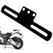 YTFRL Motorcycle License Plate Holder Heavy Duty Metal Tag Holder with Light Mount Holes Universal License Plate Light Bracket Mount Support Tail Rear Lights Motorcycle Accessories 1 PCS - Image 2