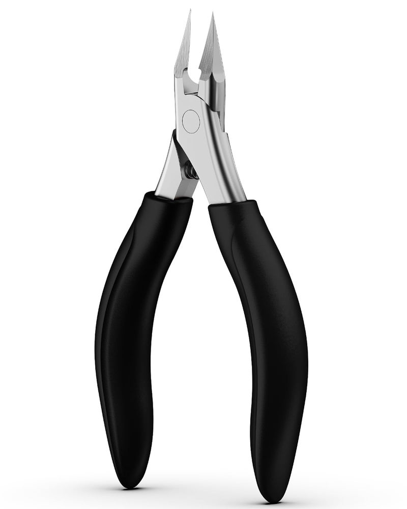 BEZOX Professional Toenail Clippers Heavy Duty Toe Nail Clippers for Thick Toenails Ingrown Nails Long Handle Nails Clipper for Seniors with Comfort Grip Ultra Sharp Blade Black - Image 2