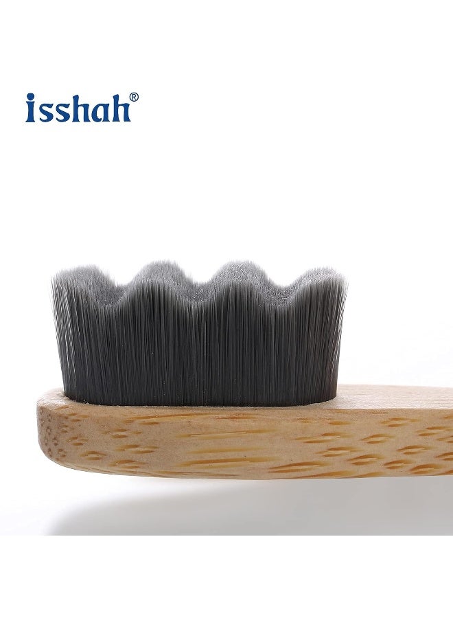 Isshah Extra Soft Bamboo Toothbrush Micro Nano 20000 Bristles Toothbrushes for Sensitive Gum FSC Certified and PETA Approved Pack of 8 - Image 5