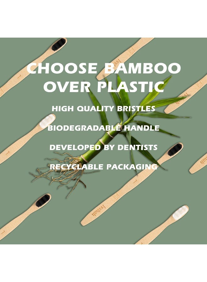 Isshah Extra Soft Bamboo Toothbrush Micro Nano 20000 Bristles Toothbrushes for Sensitive Gum FSC Certified and PETA Approved Pack of 8 - Image 4