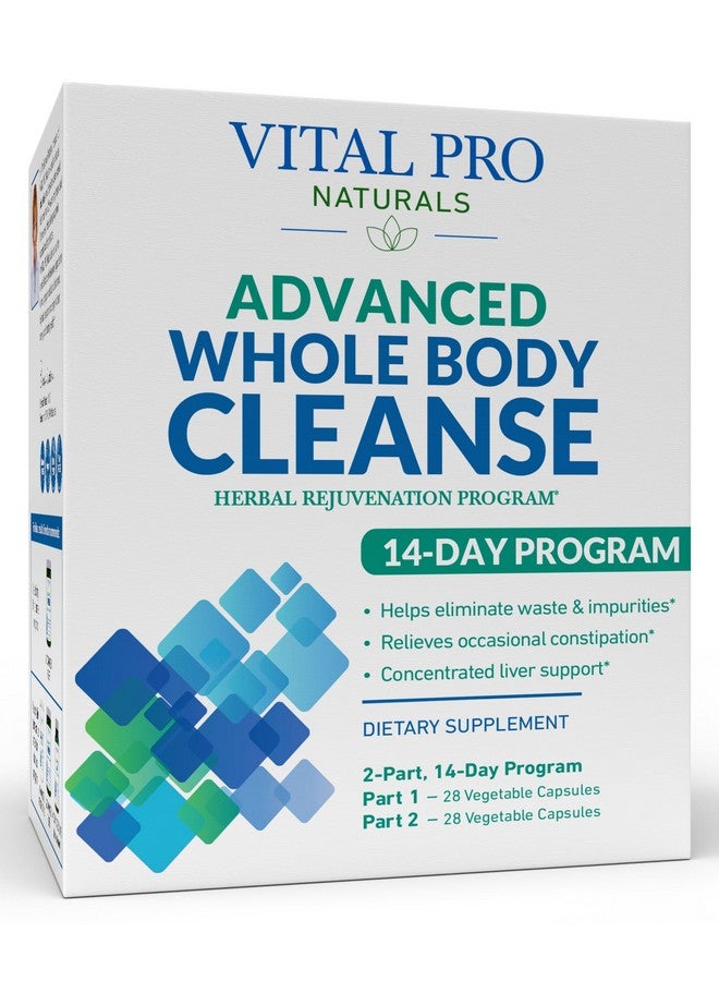 Vital Planet Vital Pro Naturals - Advanced Whole Body Cleanse with Milk Thistle, Magnesium, Cape Aloe, and Herbs for Occasional Constipation and Healthy Elimination, 2-Part 14 Day Kit, 56 Capsules - Image 1