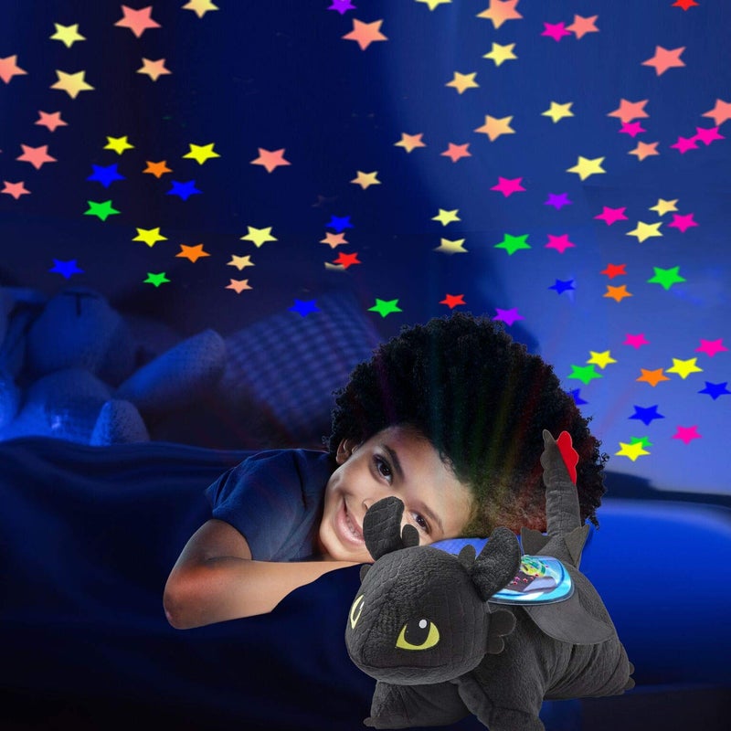 Pillow Pets 11 inch How to Train Your Dragon Toothless Sleeptime Lite, NBC Universal Stuffed Animal Nightlight, Plush Toy Gift for Kids - Image 5